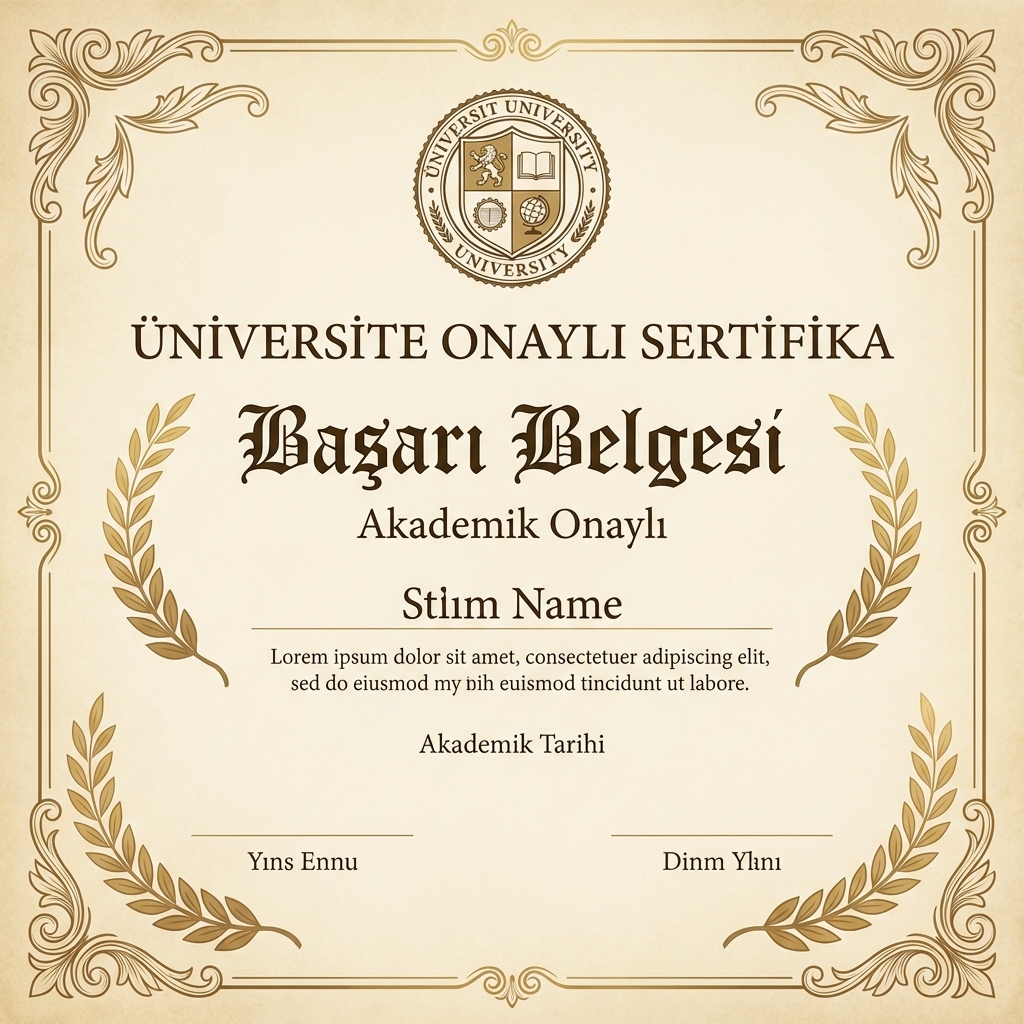 Üniversite Onaylı Sertifika